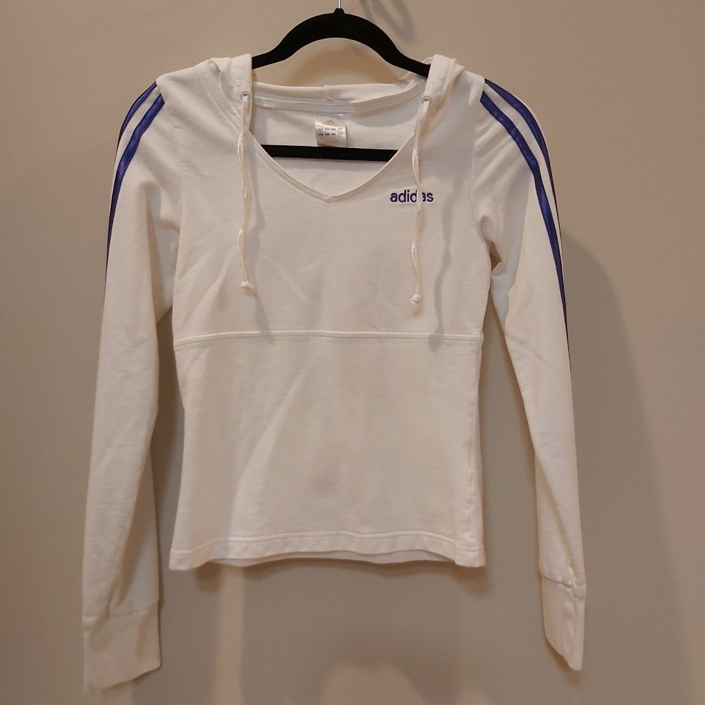 Adidas warm up top with hood